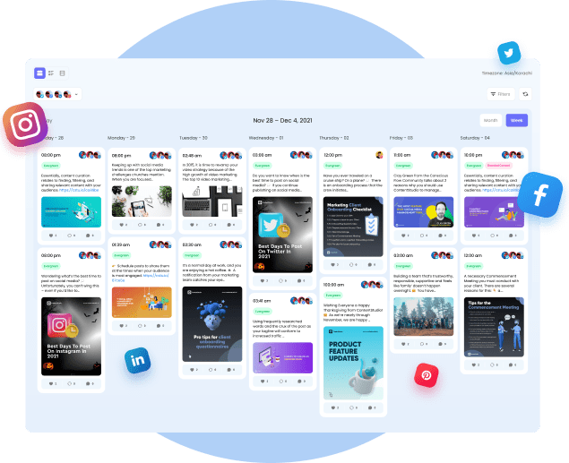 contentstudio.io content calendar for social media content scheduling