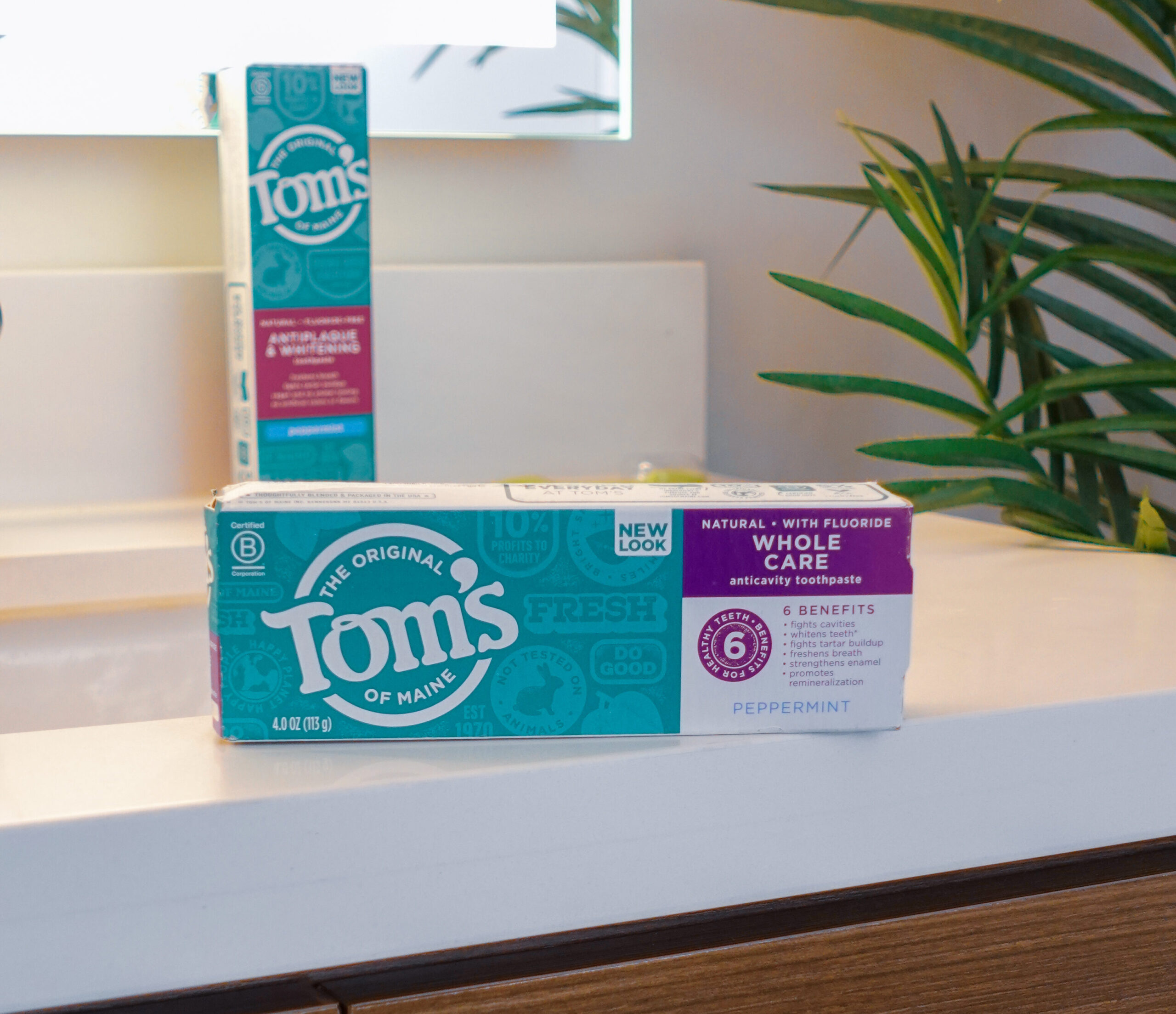 If you're looking for an all-in-one solution to fight cavities, plaque, and tartar buildup, the Tom's of Maine Whole Care toothpaste is a great option. Tom's of maine toothpaste