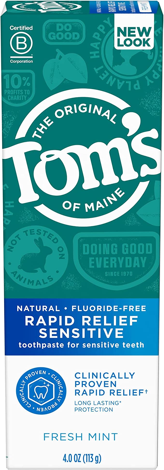 Toms of maine Rapid Relief Sensitive toothpaste for sensitive teeth 4.0 oz
