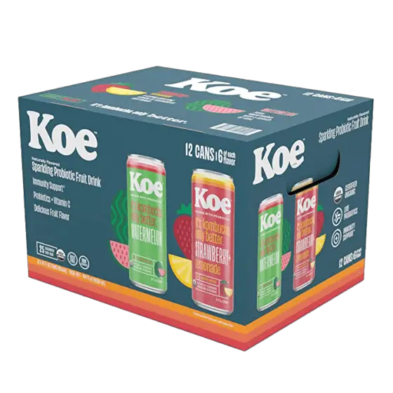 Koe Organic Kombucha - Variety Pack - Strawberry Lemonade & Watermelon
